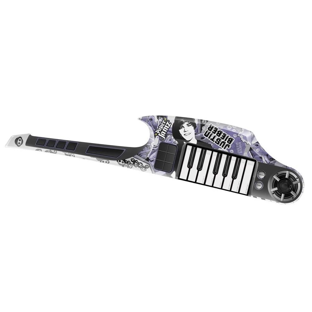 Paper Jamz Justin Bieber Keytar Electronic Keyboard Purple Black 6219 Pop Toy